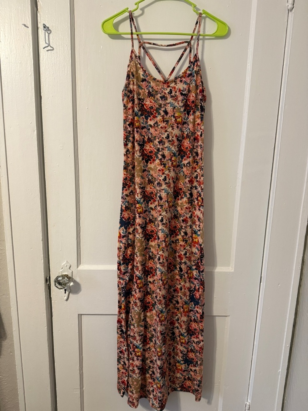Xhilaration Multicolor Floral Strappy Maxi Dress